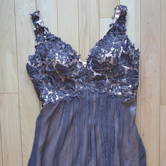 Jovani Beaded 100% Silk Cocktail Dress - Picture 2 of 4